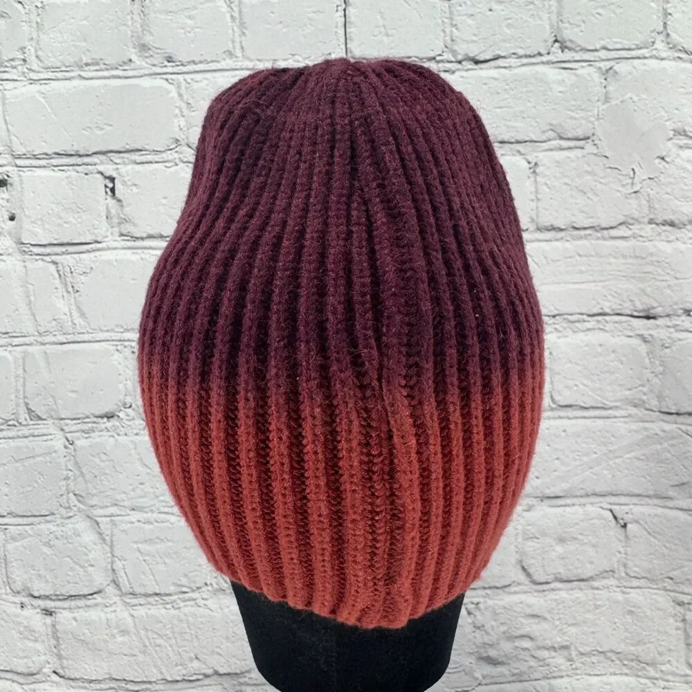 Britt's Knits Double Dip Beanie Rust One Size Hat Ski Cap - Picture 3 of 8